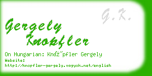 gergely knopfler business card